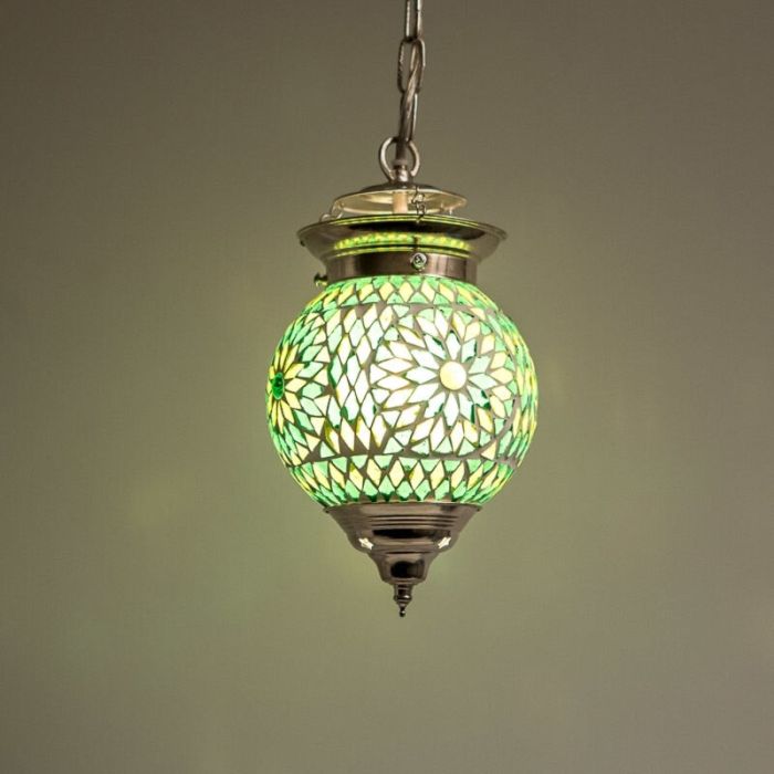Grüne Mosaik Pendelleuchte Orientalisch, Nisrin