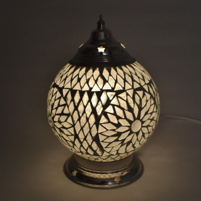 Transparente Mosaik Tischleuchte Orientalisch, Sabri