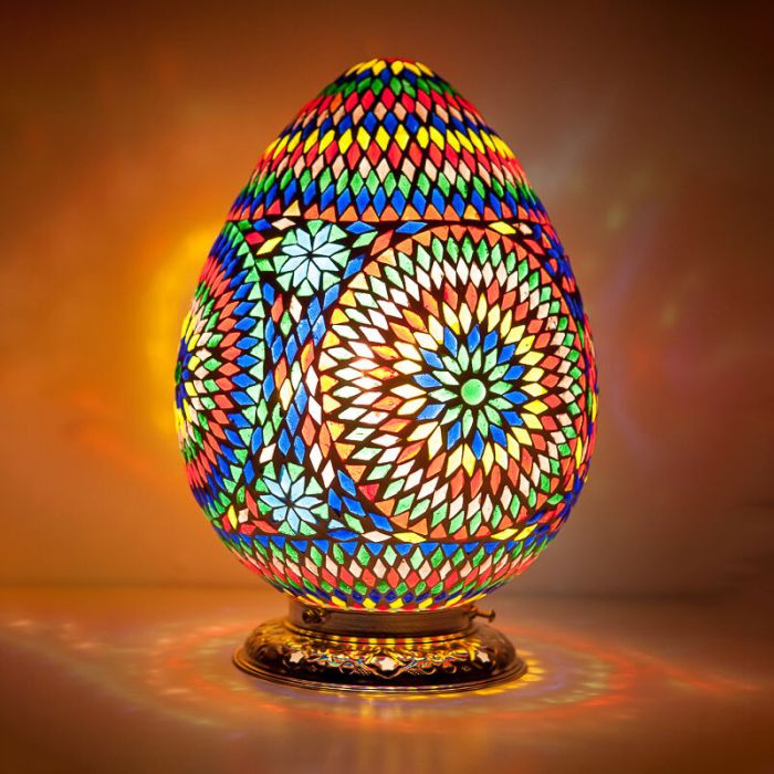 Mehrfarbige Mosaik Tischleuchte Orientalisch, Lara