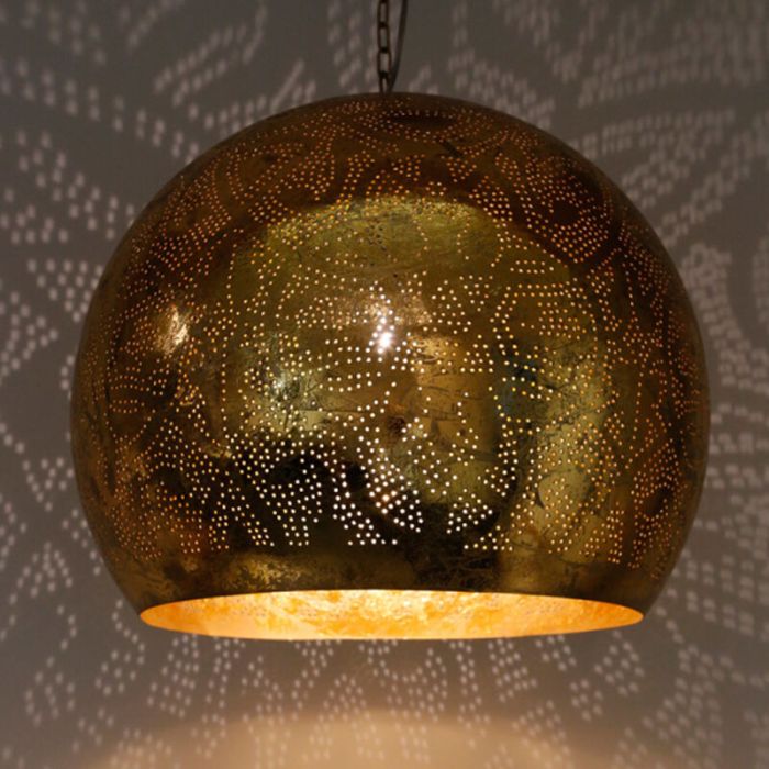 Goldene Pendelleuchte Orientalisch, Alyssa