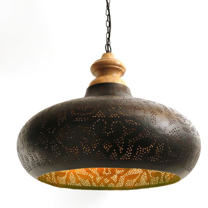 Schwarze Pendelleuchte Orientalisch, Zina