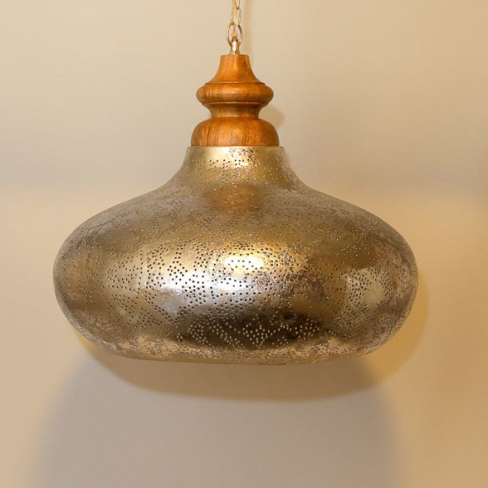 Silberne Pendelleuchte Orientalisch, Zina