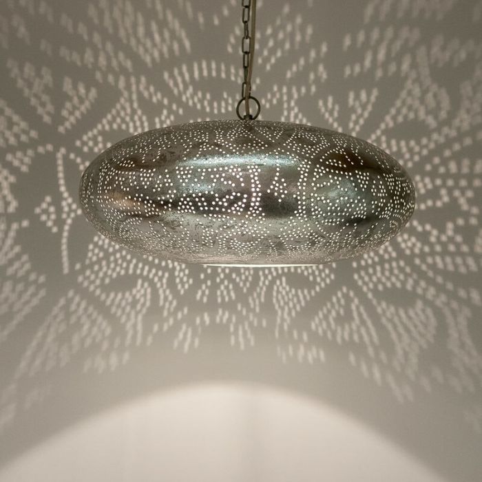 Silberne Pendelleuchte Orientalisch, Zina