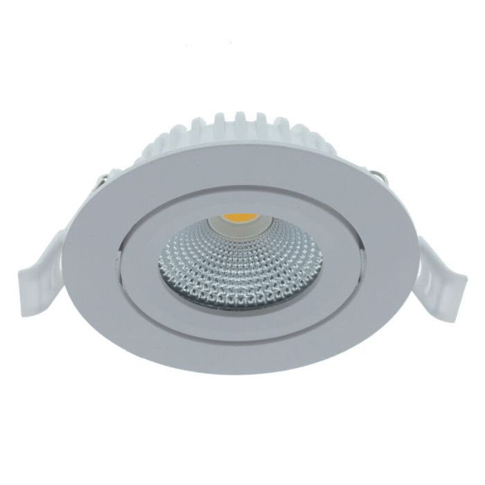 Weiße Einbaustrahler Aluminium, Wimke, 5W, 2700K LED, IP44