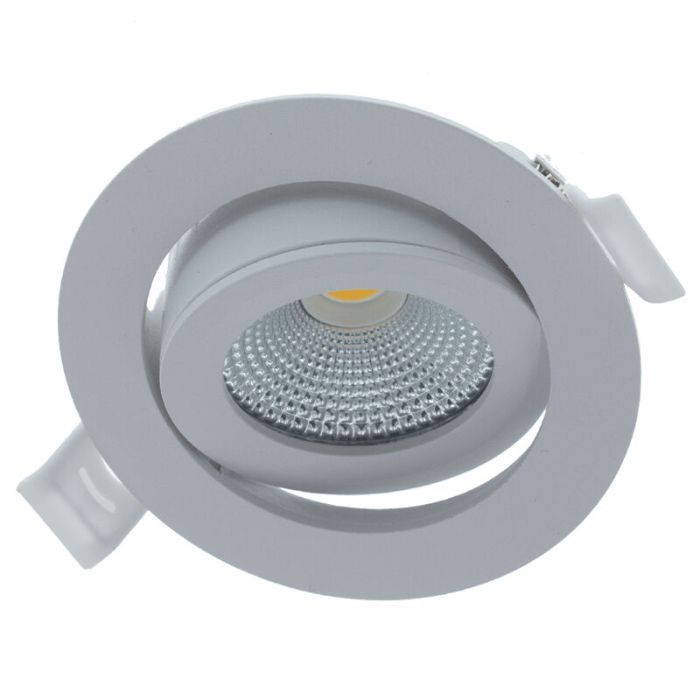 Weiße Einbaustrahler Aluminium, Wimke, 5W, 2700K LED, IP44