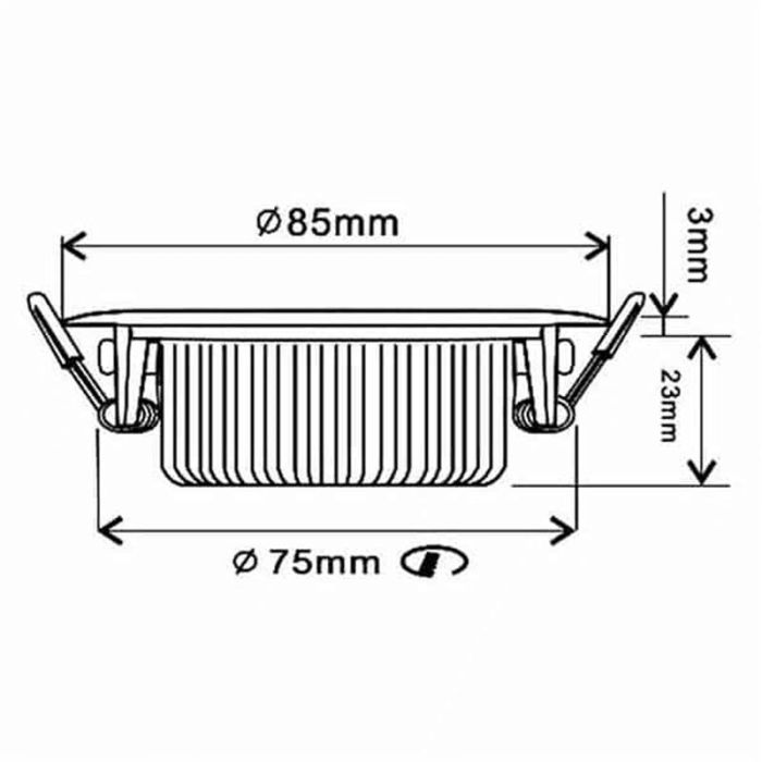 Weiße Einbaustrahler Aluminium, Wimke, 5W, 2700K LED, IP44