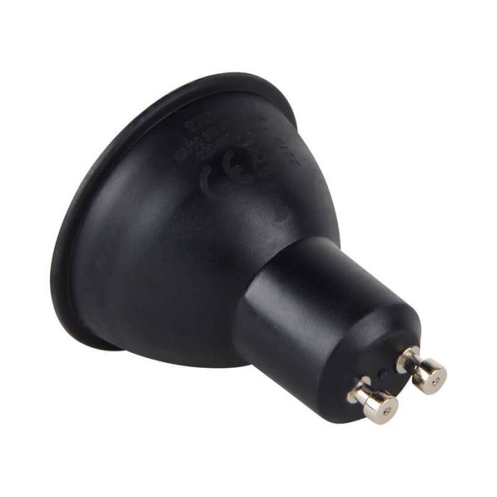 Dimmbare GU10 LED-Lampe Antonie, Schwarz, 7W, 4000K