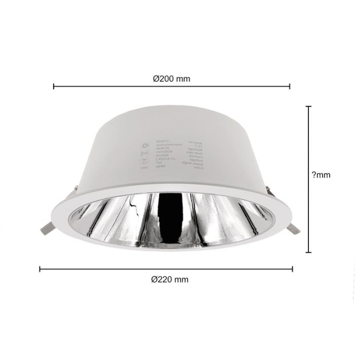 Weiße Downlight Aluminium, Maud, 20W, White Switch LED, IP22