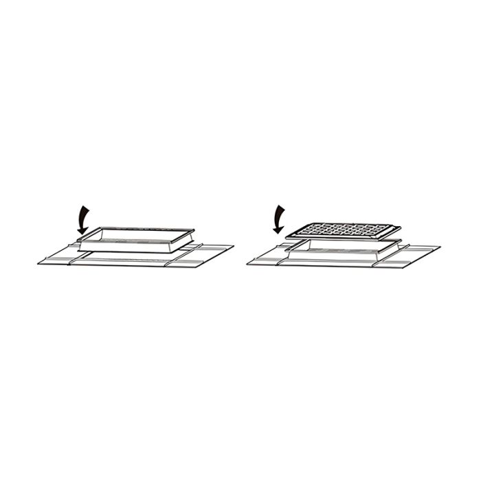 LED-Panel-Einbaurahmen 60x120 cm für Oberlichtoptik