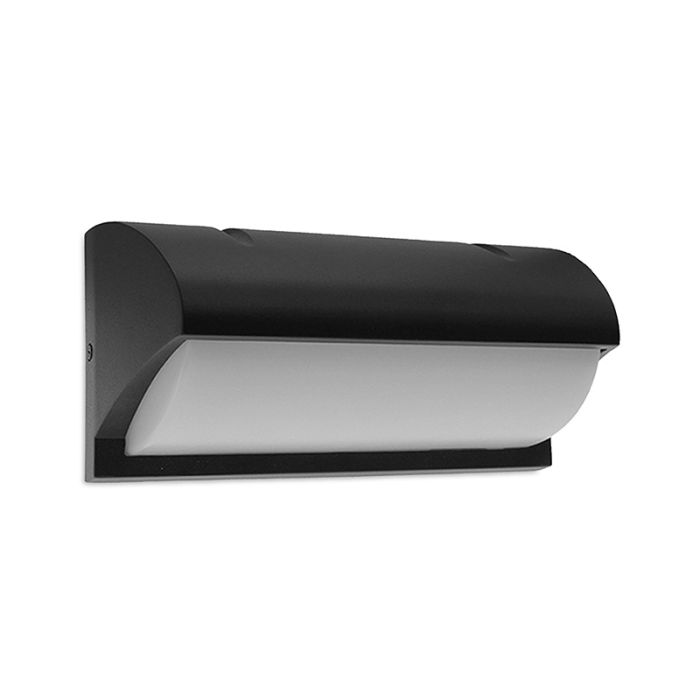 Schwarze Außenleuchte Aluminium, Rajko, 12W, 3000K LED, IP54