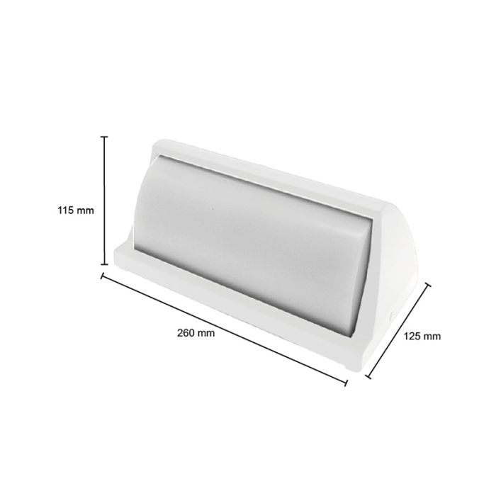 Weiße Außenleuchte Aluminium, Rajko, 12W, 3000K LED, IP54