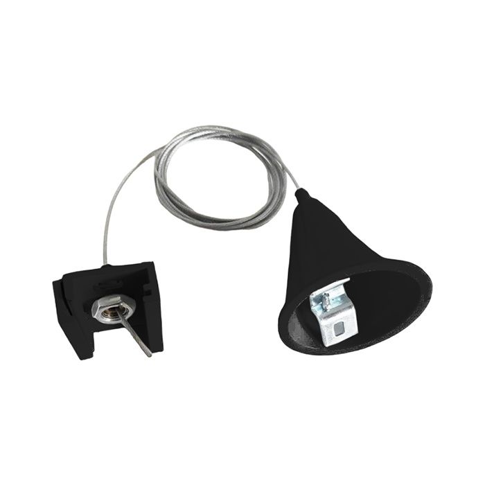 Pendelset für 3-Phasen-Schienenbeleuchtung, 1,5 Meter, schwarz, Pro