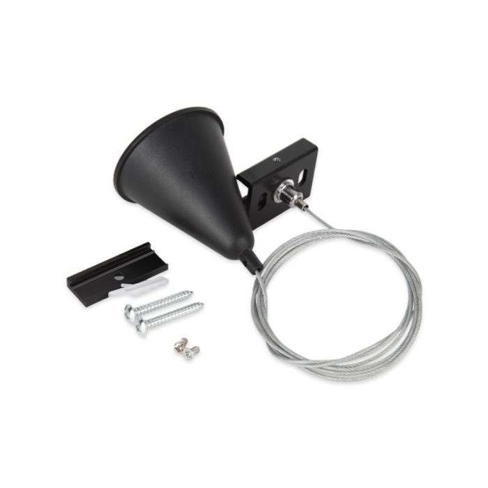 Pendelset für 3-Phasen-Schienenbeleuchtung, 1,5 Meter, schwarz, Pro
