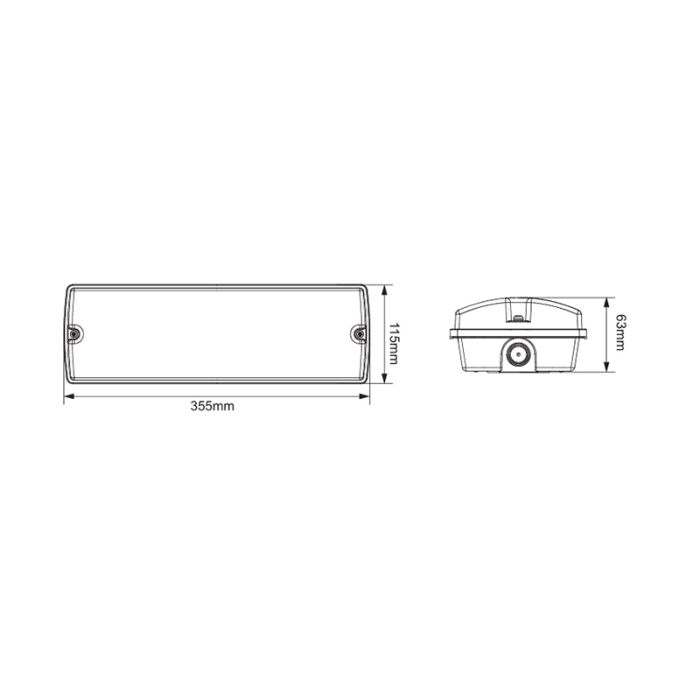 Weiße Galerie Beleuchtung Kunststoff, Pedram, 4W, warm- bis kaltweiß einstellbare LED, IP66