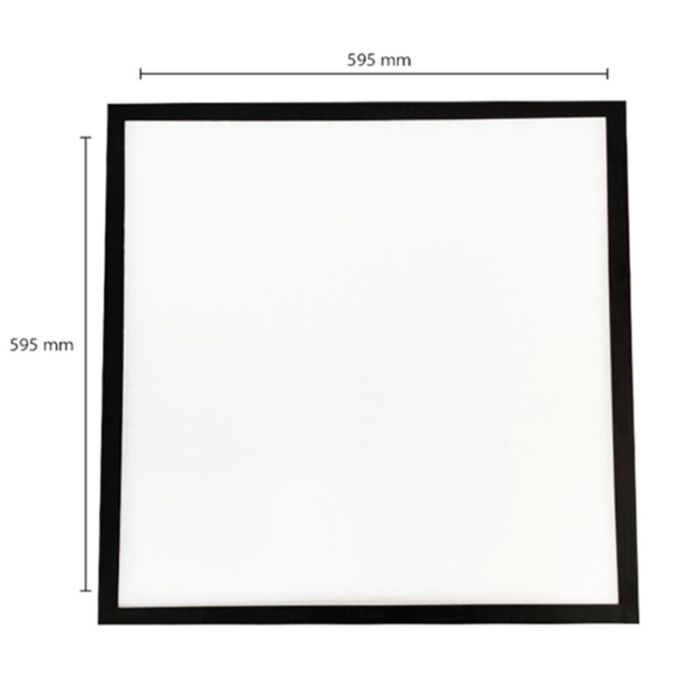 Schwarzes LED Panel 60x60 - 125 lm/W - UGR<22 - Einstellbares Weiß - Back-lit