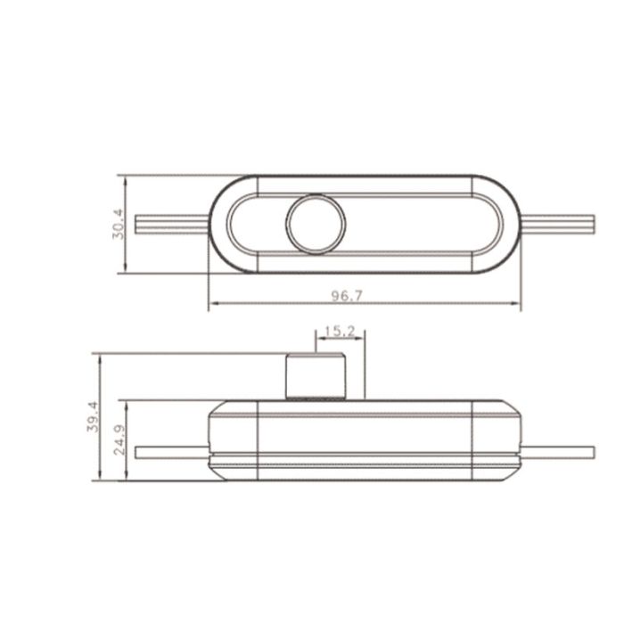 Weißer LED-Schnurdimmer - 0-50 W
