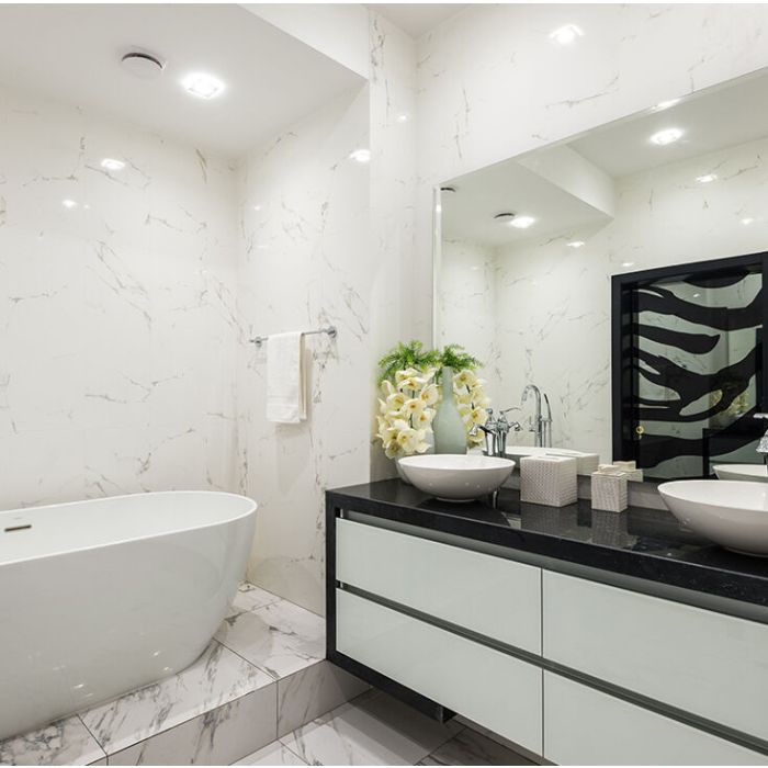 Moderne Badezimmer Einbaustrahler Weiß, Jill, IP44