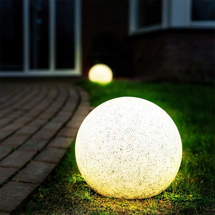 Graue moderne Außenstrahler Kunststoff, Stonie, 4,5W, 2700K LED, IP65