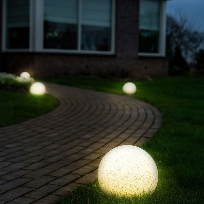 Graue moderne Außenstrahler Kunststoff, Stonie, 4,5W, 2700K LED, IP65