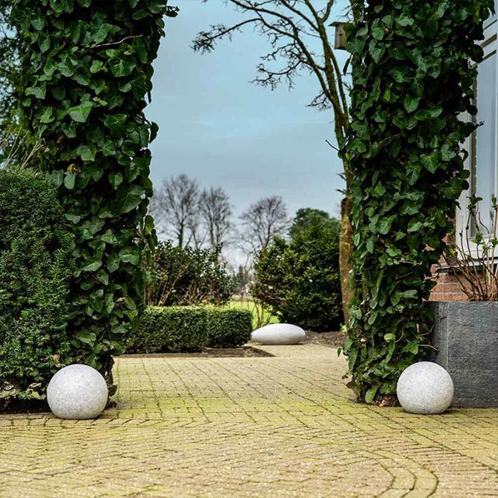 Graue moderne Außenstrahler Kunststoff, Stonie, 4,5W, 2700K LED, IP65