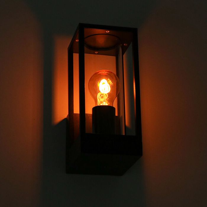 Schwarze moderne Außenleuchte Aluminium, Nadja, IP44