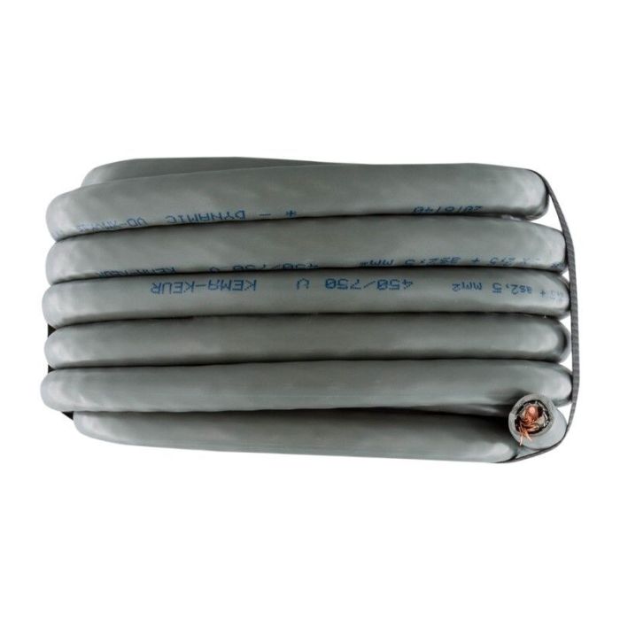 5 Meter Erdungskabel XMVK-AS 2 x 2,5 mm. Grau