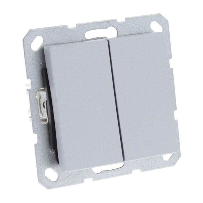 Q-Link S-Line Schalter Eingebauter Schalter / Schalter, grau / aluminiumfarben
