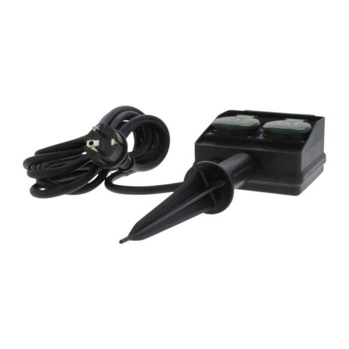 Exin 2-Wege-Steckdose mit Sicherheitserde, 3 m