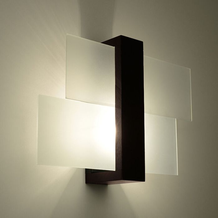 Glas Wandleuchte Braun, Fouzia