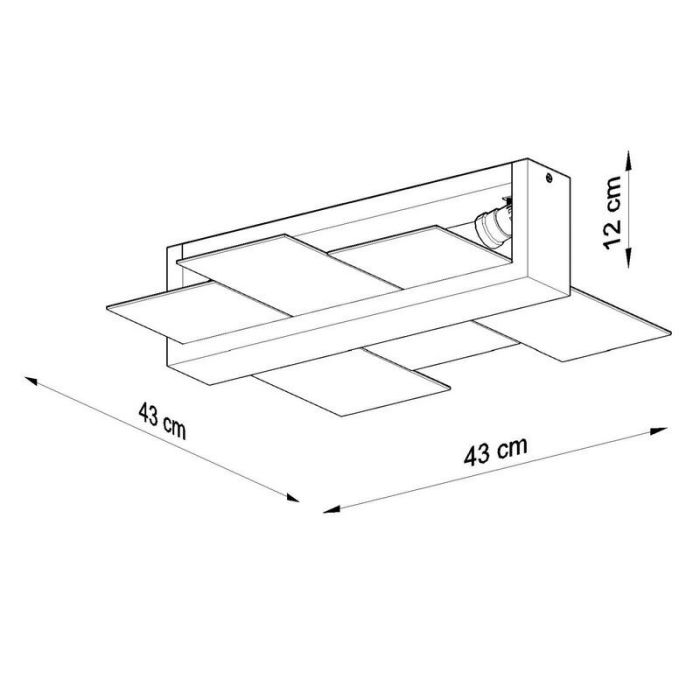 Glas Deckenleuchte Weiß, Fouzia