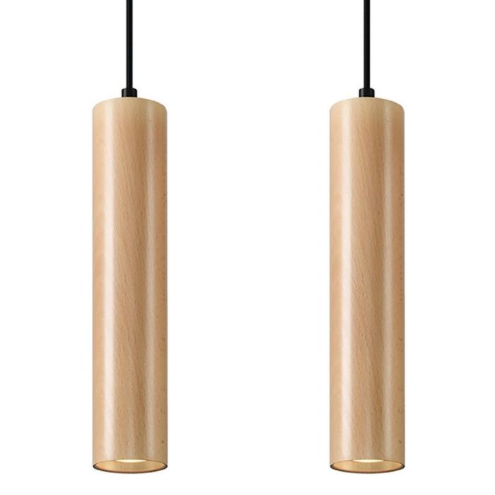 Holz Pendelleuchte Braun, Francina