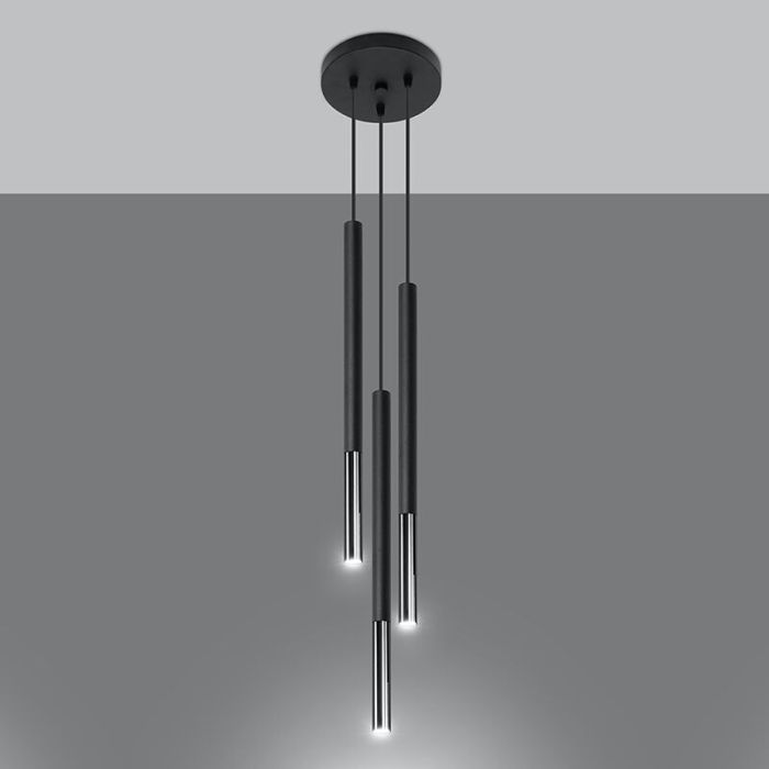 Aluminium Pendelleuchte Chrom, Ilonca