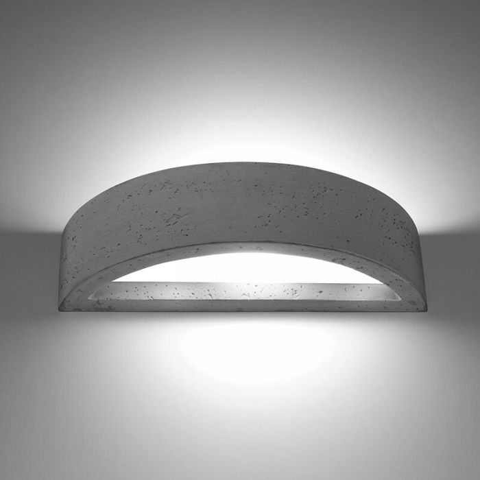 Beton Up down Wandleuchte Grau, Fadila