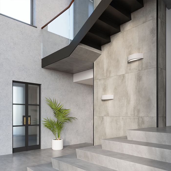 Beton Up down Wandleuchte Grau, Fadila