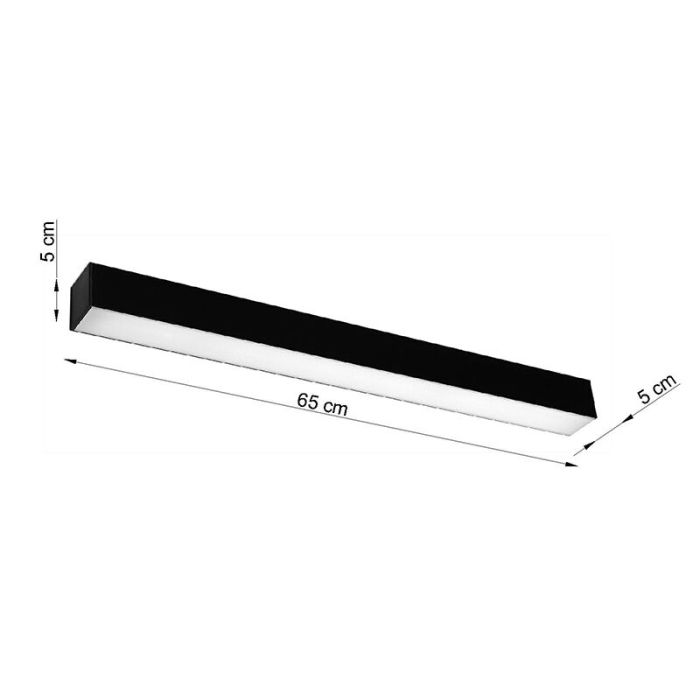 Aluminium Wandleuchte Schwarz, Mascha, 22W, 3000K LED
