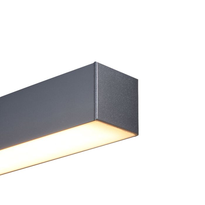 Aluminium Wandleuchte Grau, Mascha, 22W, 3000K LED