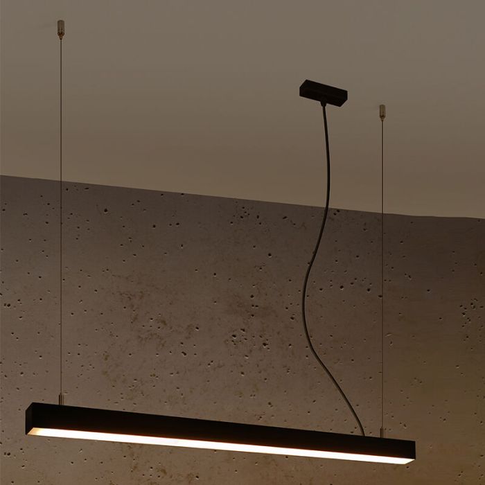 Aluminium Pendelleuchte Schwarz, Mascha, 31W, 3000K LED