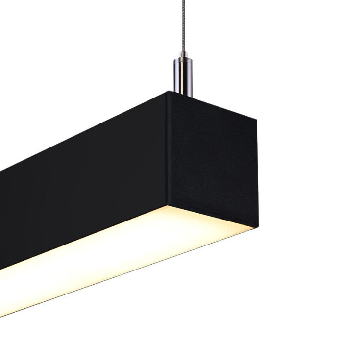 Aluminium Pendelleuchte Schwarz, Mascha, 31W, 3000K LED