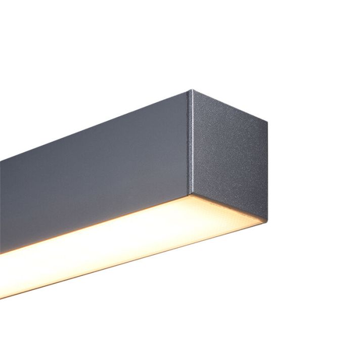 Aluminium Wandleuchte Grau, Mascha, 31W, 3000K LED