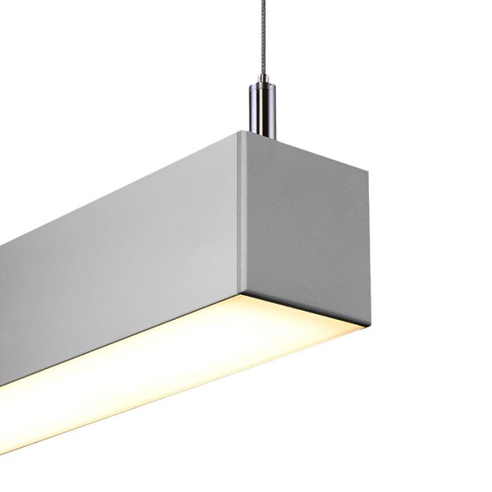 Aluminium Pendelleuchte Grau, Mascha, 48W, 3000K LED