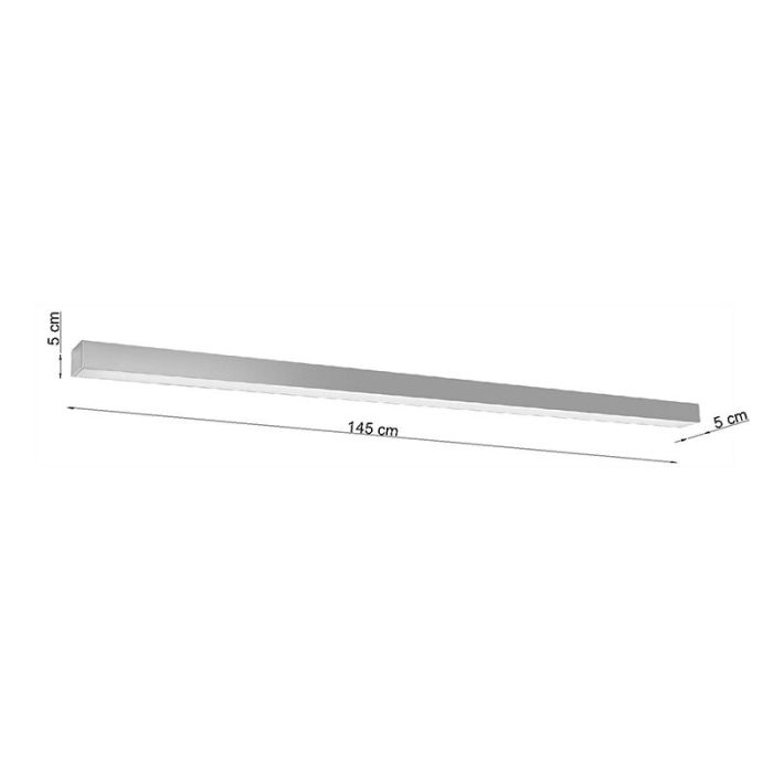 Aluminium Wandleuchte Grau, Mascha, 48W, 3000K LED