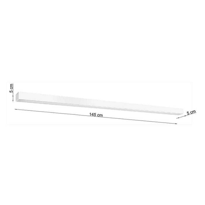 Aluminium Deckenleuchte Weiß, Mascha, 48W, 3000K LED