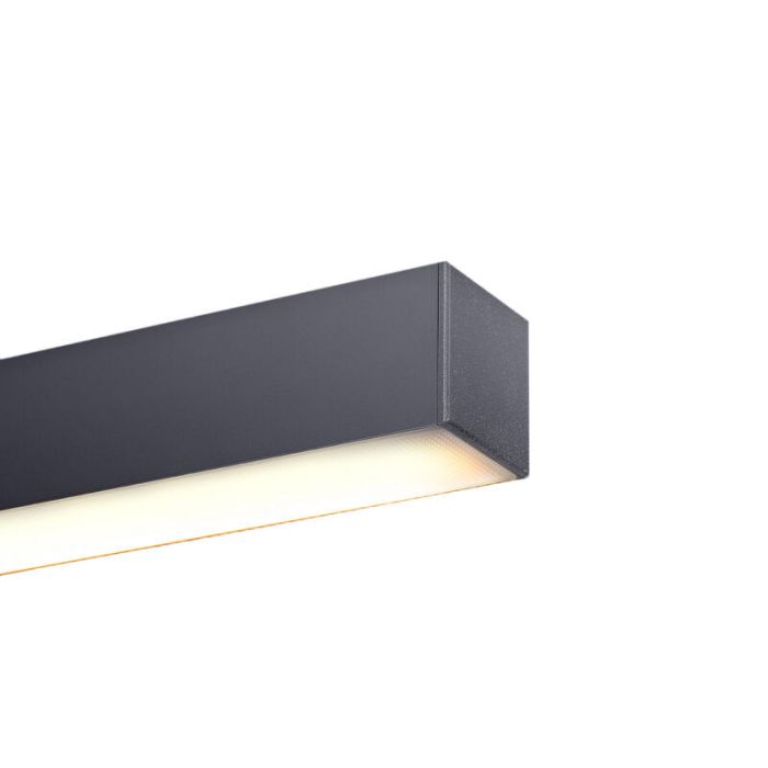 Aluminium Deckenleuchte Grau, Mascha, 48W, 3000K LED