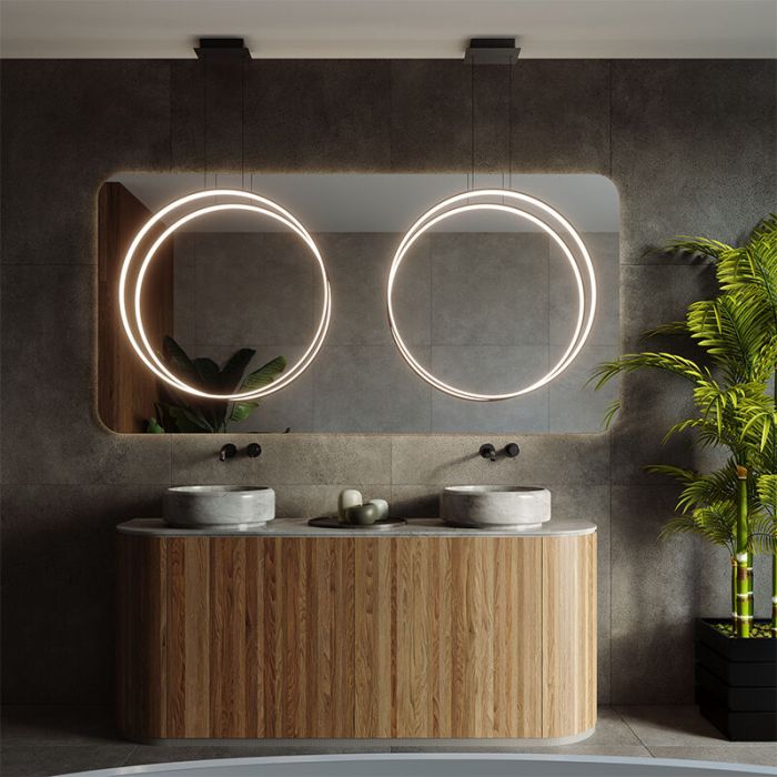 Aluminium Pendelleuchte Schwarz, Ringo, 50W, 3000K LED