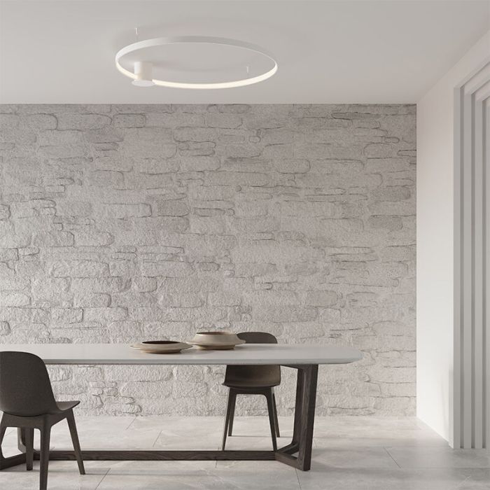 Aluminium Deckenlampe Weiß, Ringo, 70W, 3000K LED