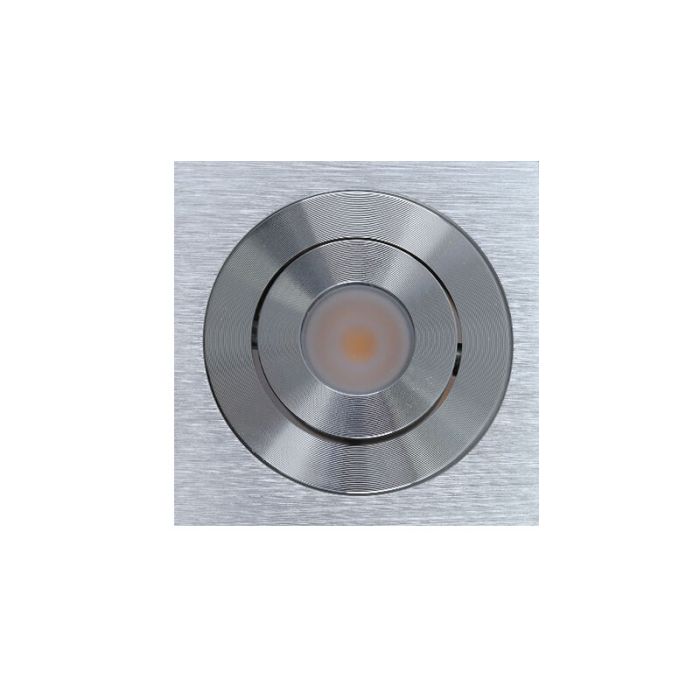 Rona eckige schwenkbare Veranda inbouwspot, IP44, dimbar, Chrom