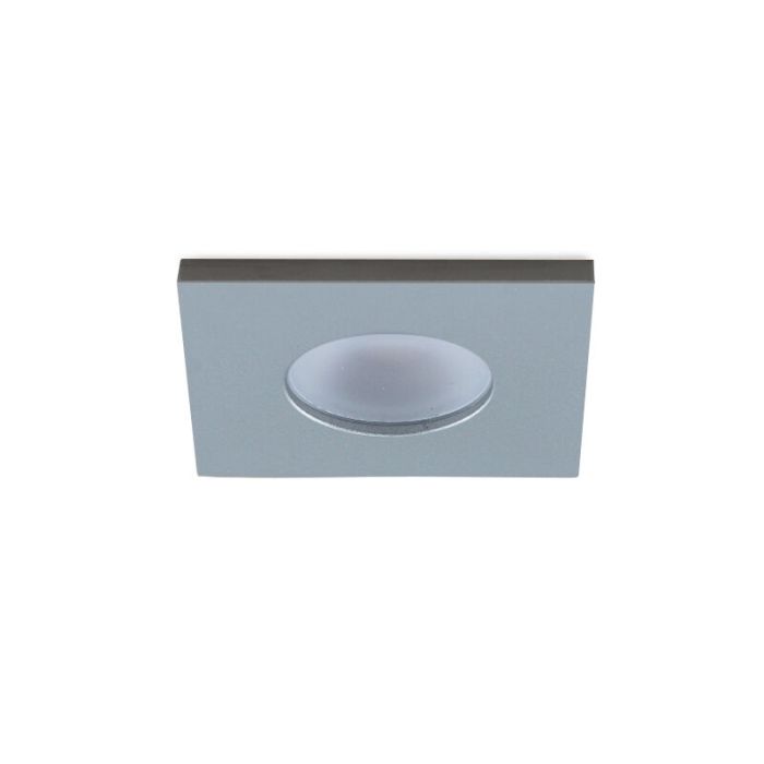 3 eckige chrom Einbaustrahler Terrassenüberdachung Dico, IP65, inkl. Anschlussset und Fernbedienung
