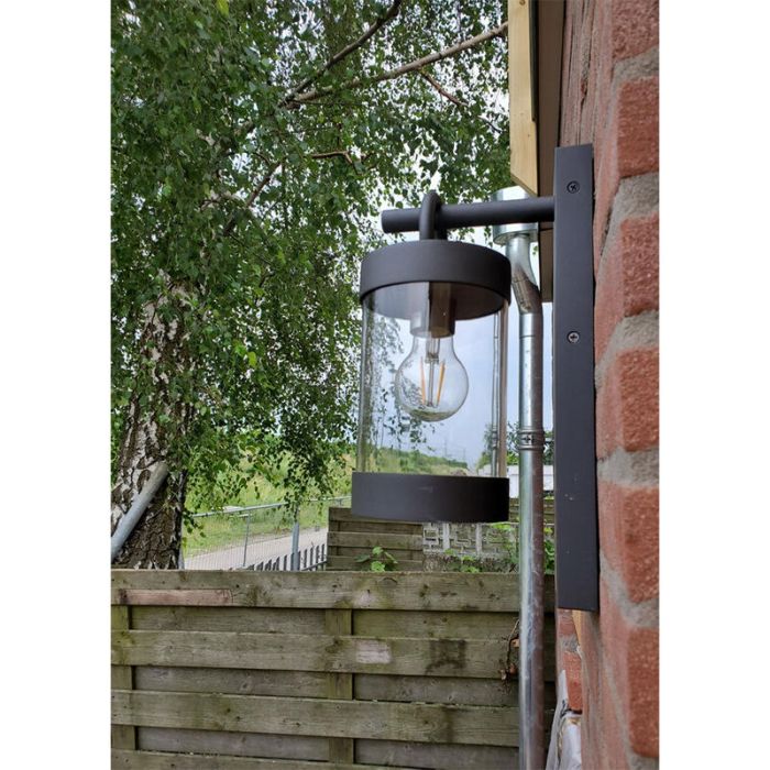 Anthrazit Außen Wandleuchte mit Dämmerungsmelder Landhaus, Sambesi, IP44