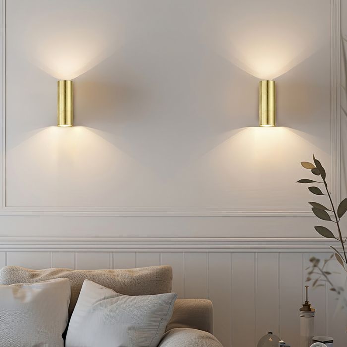 Goldene Up down Wandleuchte Modern, Adam