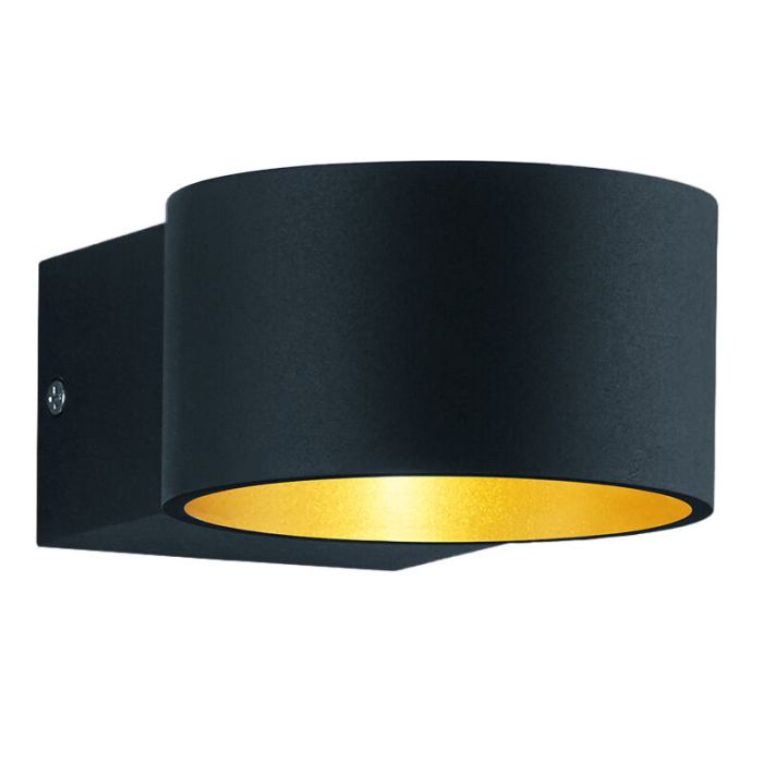 Schwarze Up down Wandleuchte Modern, Tyra, 4,3W, 3000K LED